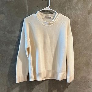 Cream Everlane Knit Sweater